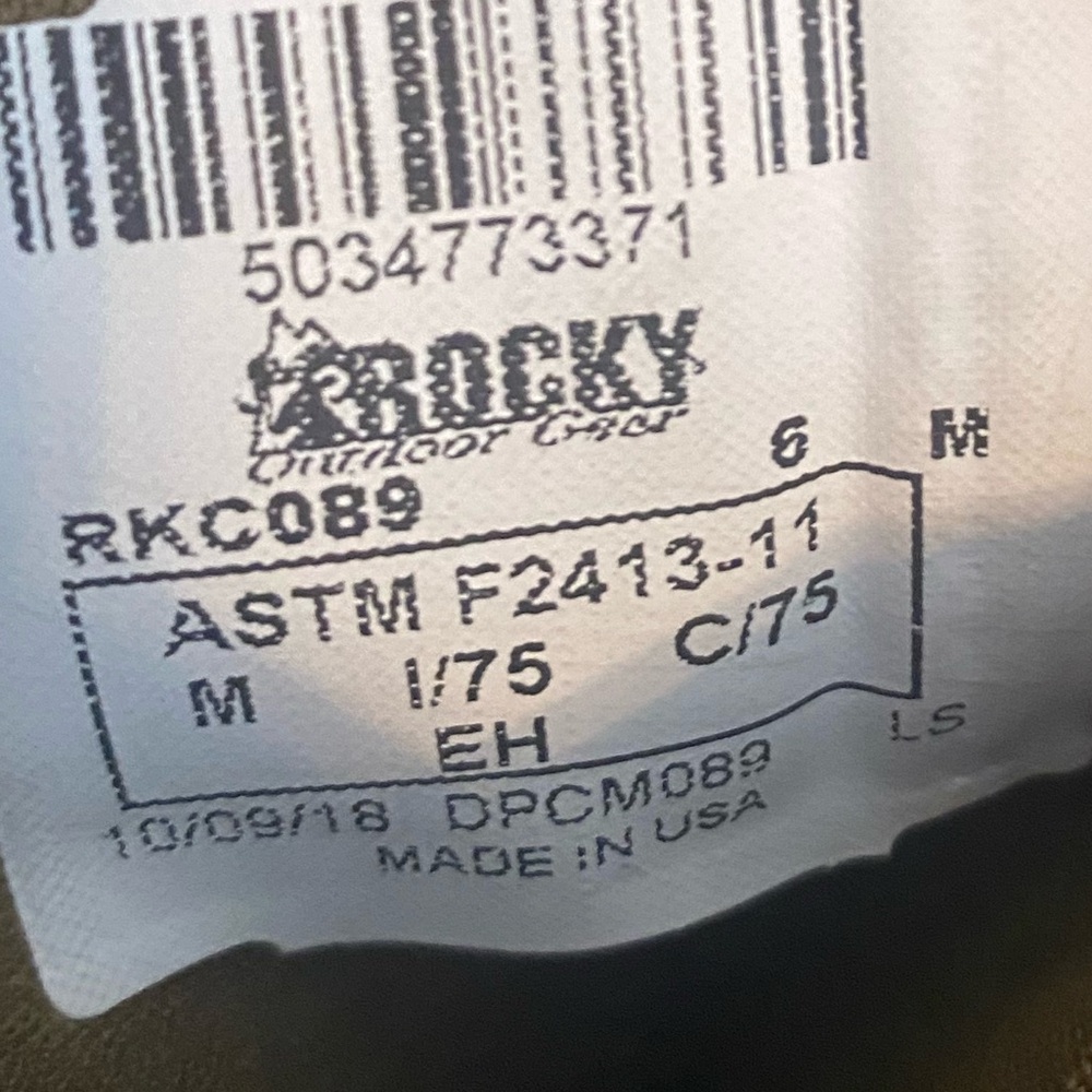 Rocky S2V. Tactical Lace-Up Men’s Combat Boots in Brown. Lace Up. Size 6.USA. - Picture 8 of 8